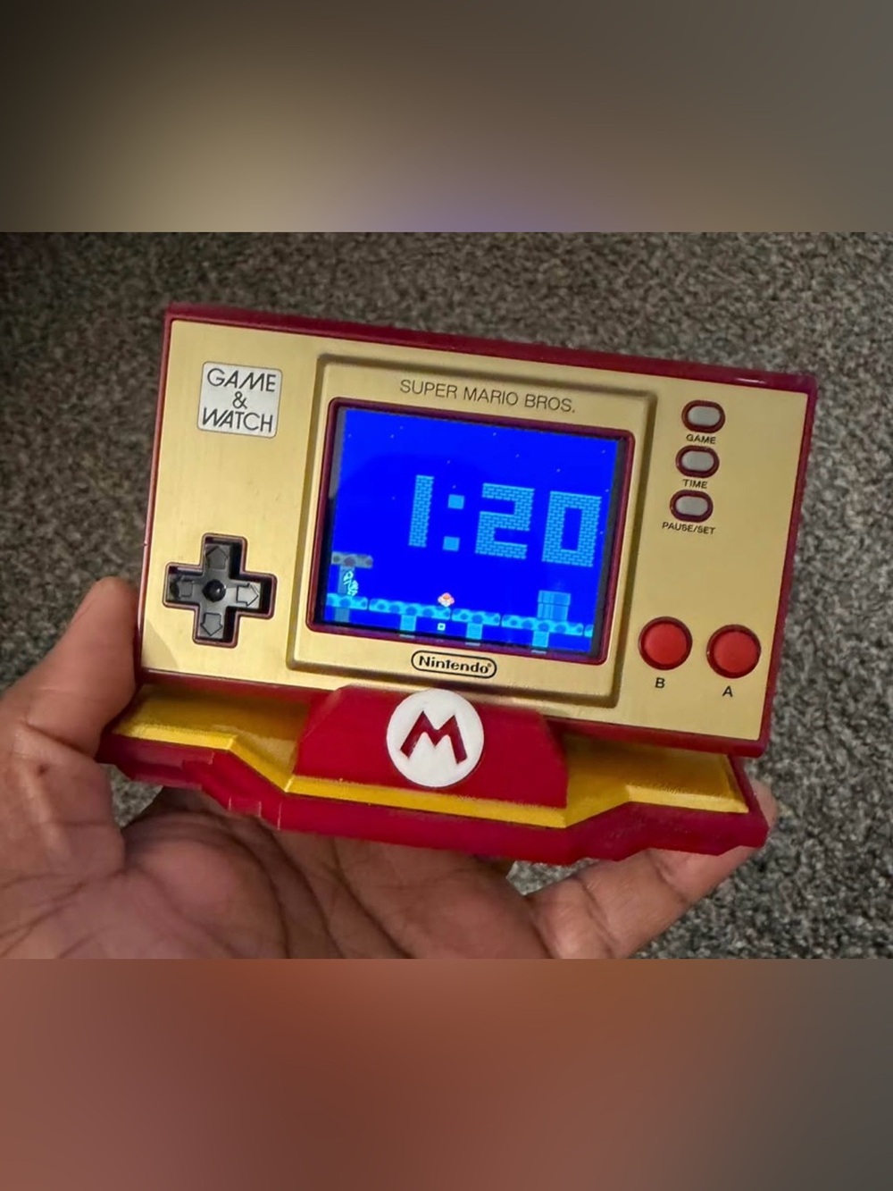Nintendo Game & Watch Super Mario Bros Handheld - Red & Gold